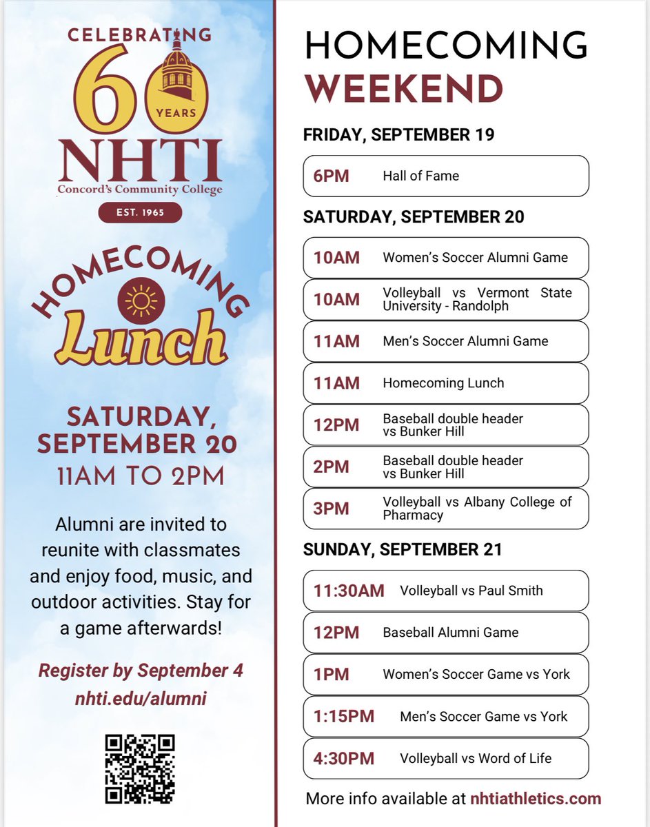 So many exciting things ⭐️ on the horizons this Fall and these only name a couple of them! 

This #ProudAD is certainly excited to get running with our <a href="/NHTILynx/">NHTI Lynx Athletics</a> this Fall season!