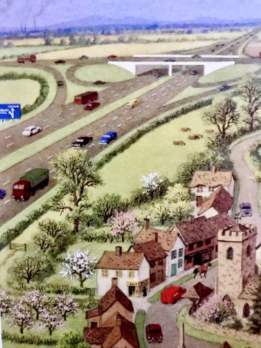 The modern world in old Ladybird books. 
 "Our roads are being improved in every way" (1966)

Artist: Ronald Lampitt
(Our Land in the Making)