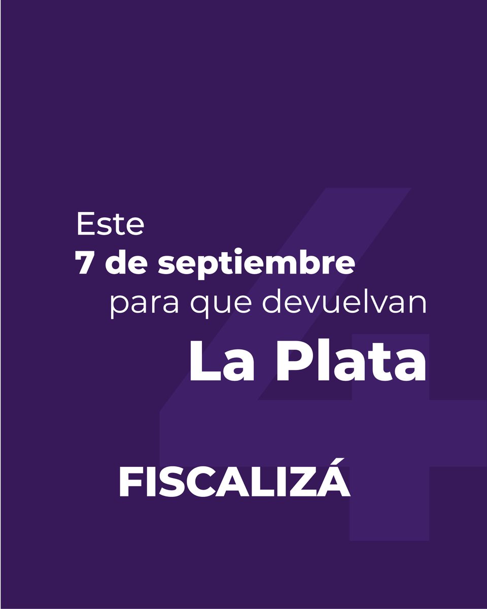 KIRCHNERISMO NUNCA MÁS ‼️

Este 7 de septiembre defendemos las elecciones de la provincia de Buenos Aires.

🟣Sumate a fiscalizar que no nos roben ni un solo voto.

Comentá esta publicación y te mandamos el link para anotarte✏️

Que devuelvan La Plata.

<a href="/JMilei/">Javier Milei</a>