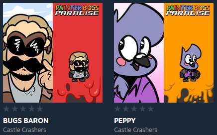 I just posted two custom castle crasher characters if anyone care. :)