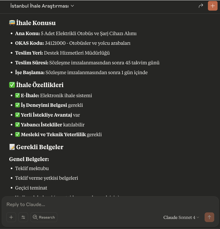 7. açık kaynaklı MCP projem: İhale MCP!

İhale MCP ile yapay zekâ (LLM) modellerini kullanarak EKAP'taki (Elektronik Kamu Alımları Platformu) devlet ihalelerinde arama yapabilir, detaylarını görüntüleyebilirsiniz.

Github linki aşağıda. Yıldızınızı bekliyorum.