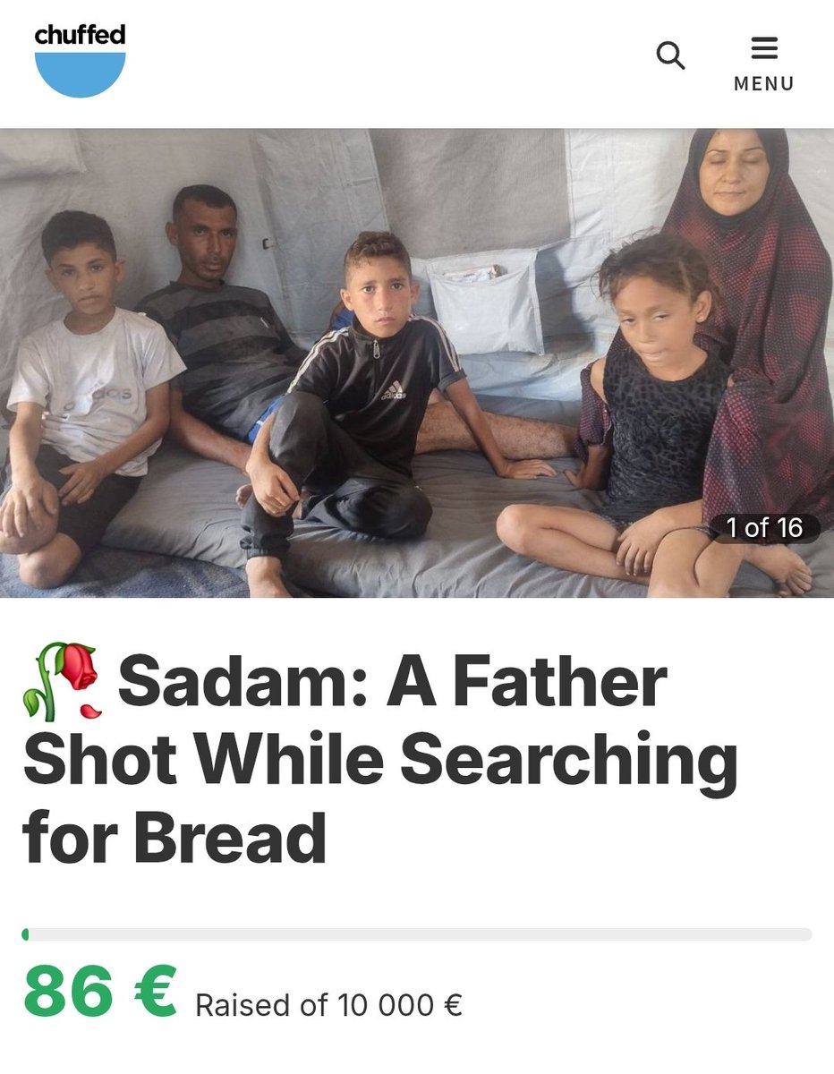 It's unfair that small fundraisers get ignored like this.

Donate: chuffed.org/project/143047… 

For <a href="/sdam21380/">صدام</a>