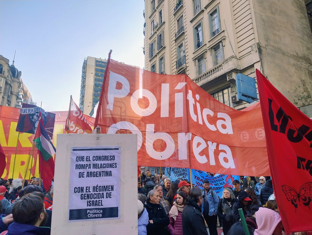 QUE EL CONGRESO ROMPA LAS RELACIONES DE ARGENTINA CON EL ESTADO GENOCIDA DE ISRAEL 

📍Marchamos hacia Plaza de Mayo 

#palestinalibre #israel