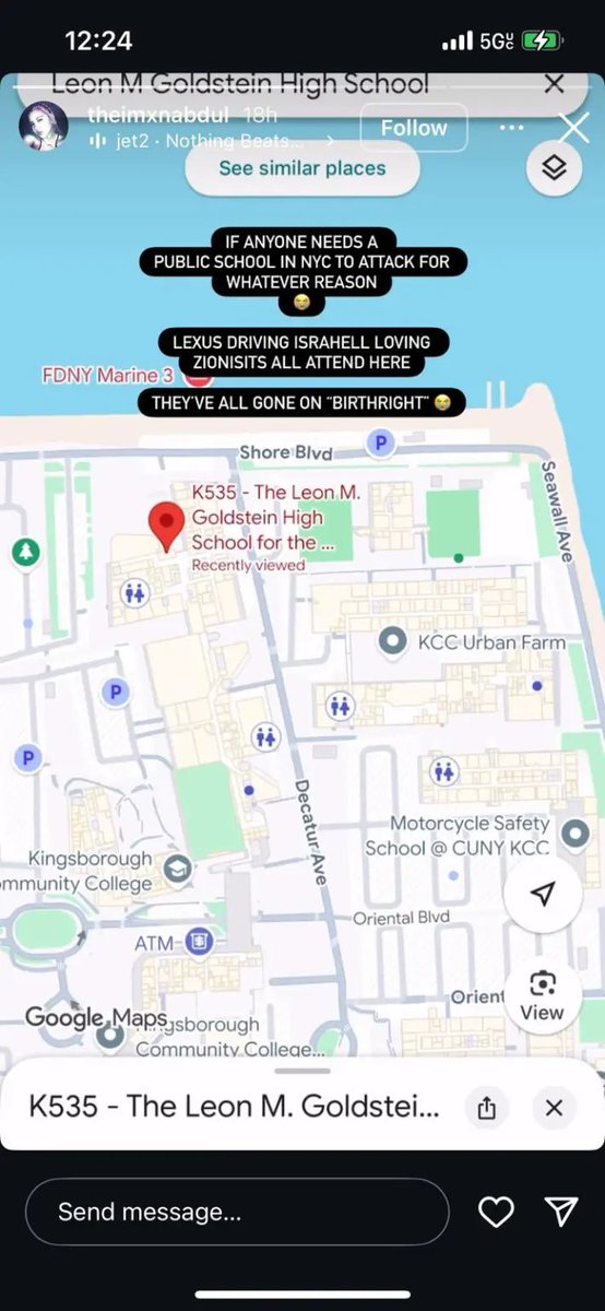 AG (@aghamilton29) on Twitter photo Here is the post that Iman Abdul made calling for someone to "attack" a random public high school in NYC because Jewish students go there.
Abudl worked as a youth organizer for <a href="/AOC/">Alexandria Ocasio-Cortez</a> and as a canvasser for DSA State Senator Julia Salazar. Here is the post that Iman Abdul made calling for someone to "attack" a random public high school in NYC because Jewish students go there.
Abudl worked as a youth organizer for <a href="/AOC/">Alexandria Ocasio-Cortez</a> and as a canvasser for DSA State Senator Julia Salazar.