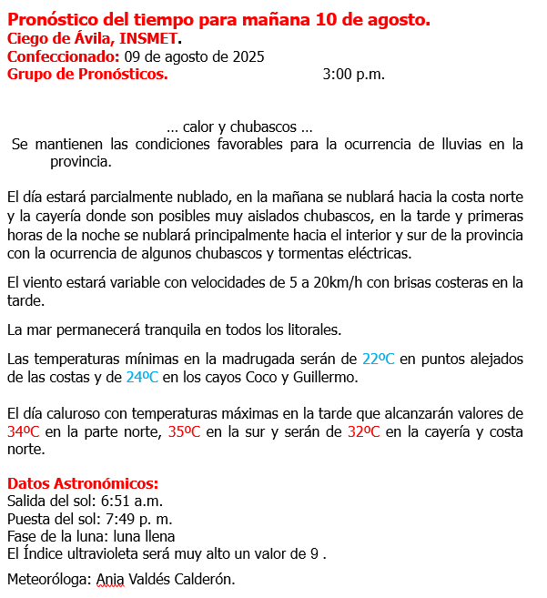 Centro Meteorológico Provincial, Ciego de Ávila (@insmet_cmp_cav) on Twitter photo 
