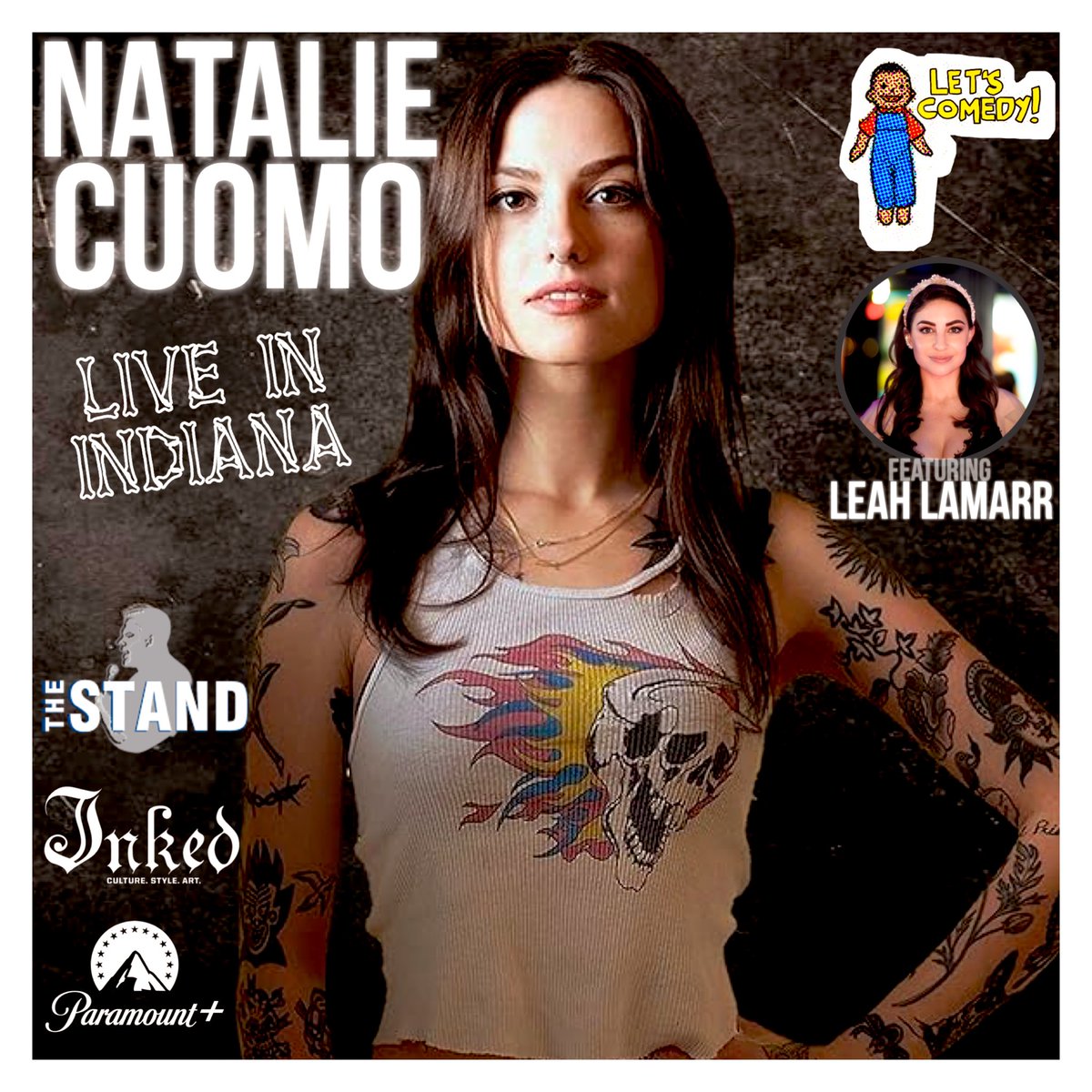 INDY - AUG 22nd
FT WAYNE - 23rd
#LetsComedy
<a href="/NatalieCuomo/">Natalie Cuomo</a> 
<a href="/LeahLamarr/">Leah Lamarr</a> 
#Indiana #Indy #FortWayne #Indianapolis