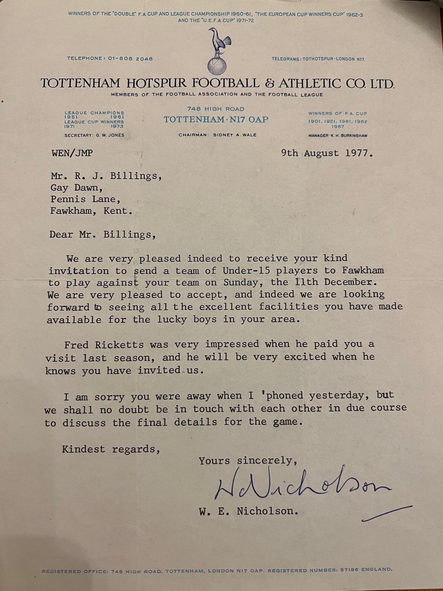 #OnThisDay 

<a href="/SpursOfficial/">Tottenham Hotspur</a> still looking for a friendly?

💚🤍