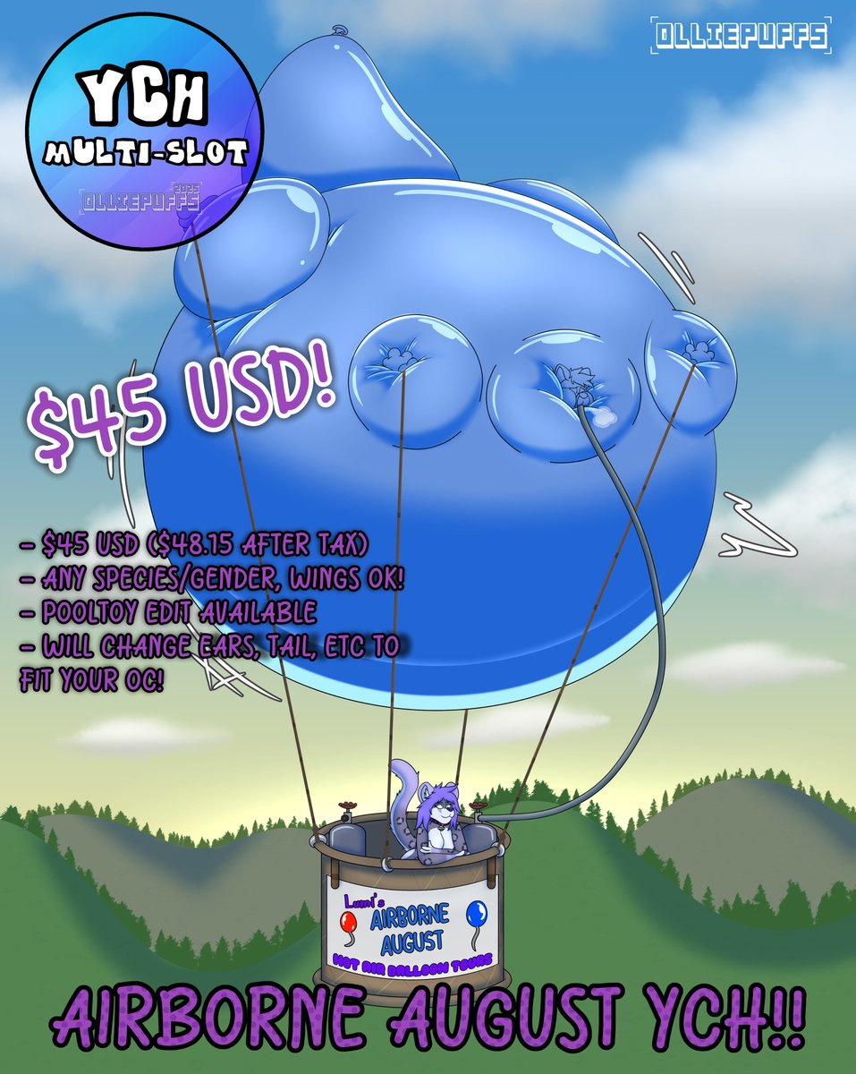 I'm opening about 7 slots for this! Please DM or fill out the form if interested! Reposts appreciated! &lt;3
form.jotform.com/240048872576060

- $45 USD
- Any species/gender
- Pooltoy Edit Available
- Will change ears, tail, etc to fit your OC!