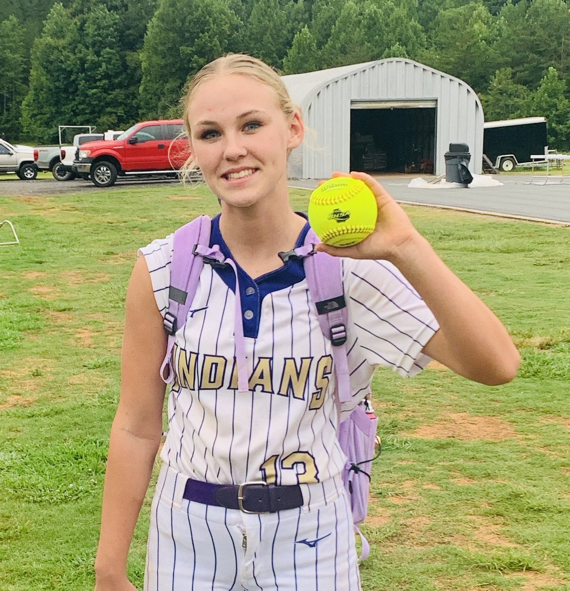 Out of the park home-run! What a great start to freshman year  at Lumpkin County High School! I am thankful for a great team, amazing  coaches, and our whole softball family! Purple and Gold forever!