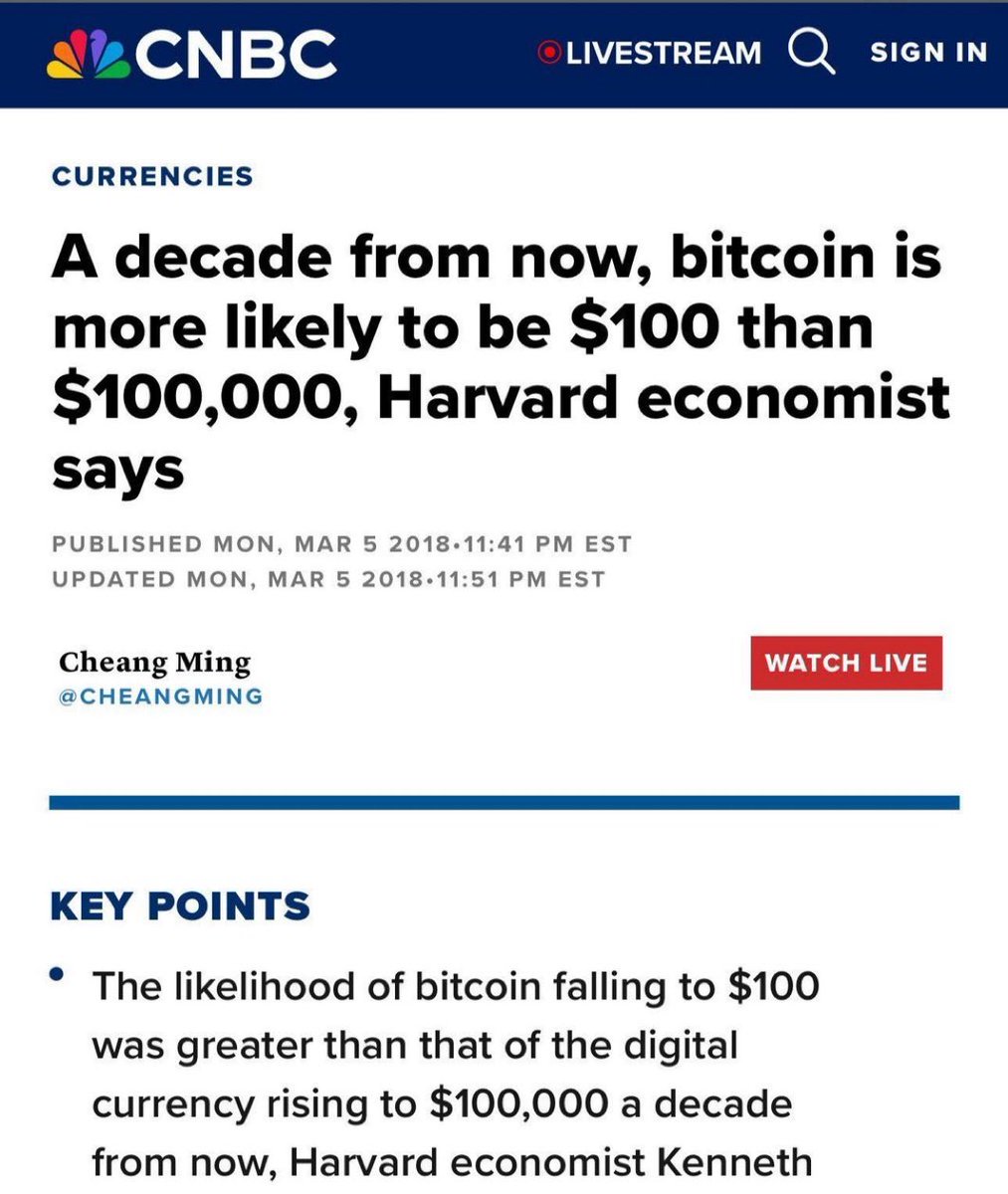 bitcoinstack's tweet image. Harvard used to say bitcoin is likely to hit $100 than $100,000. How times have changed