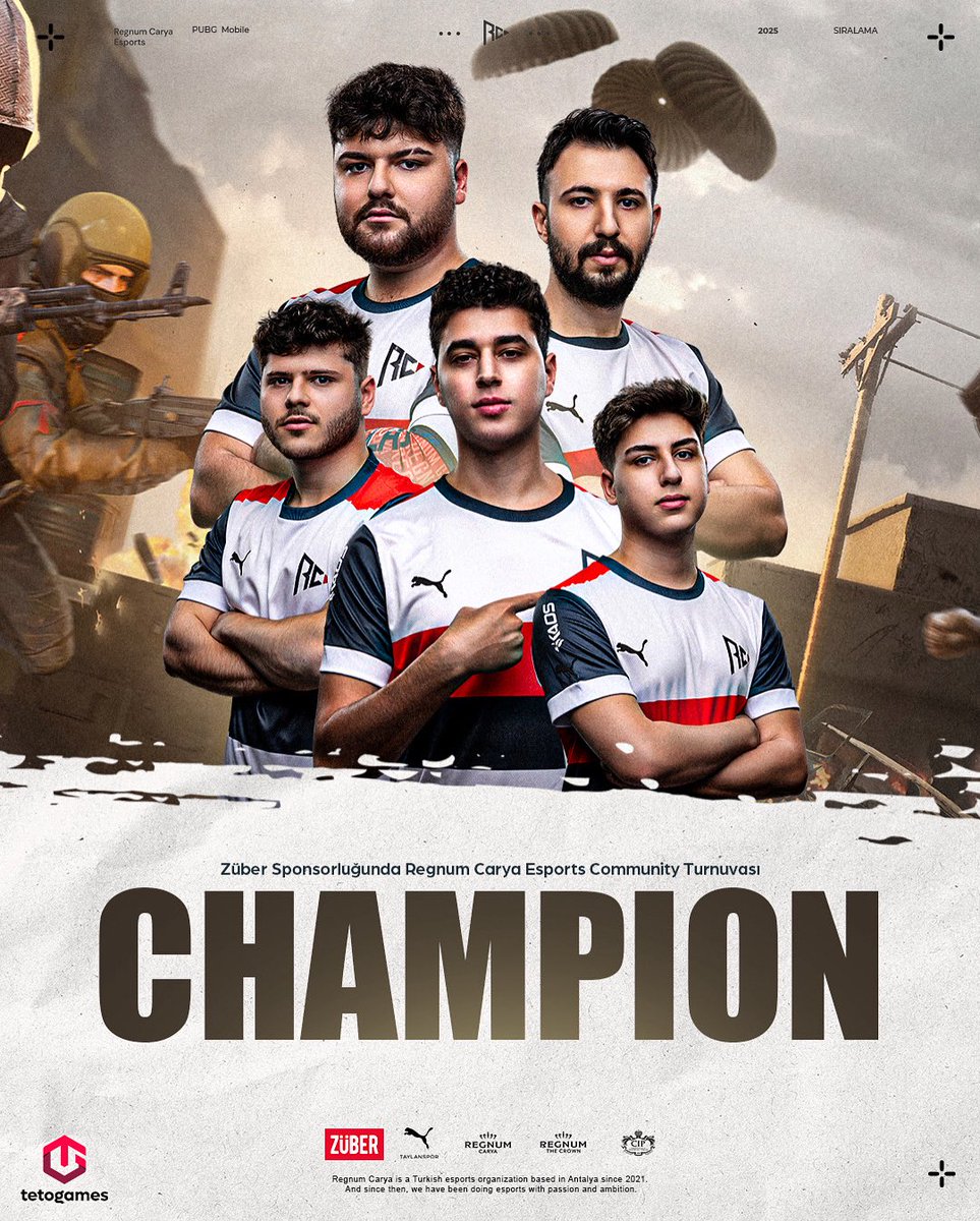 Takımımız Züber sponsorluğunda gerçekleşen Regnum Carya Esports community turnuvasını şampiyon olarak tamamladı! 🏆

Elinize sağlık çocuklar! 🤍