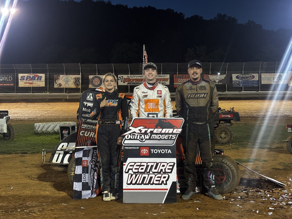 Podium from <a href="/LancoCMMS/">Clyde Martin Memorial Speedway</a>:
🥇<a href="/JacobDenney11/">Jacob Denney</a> 
🥈<a href="/Kyle_Jones04/">Kyle Jones</a> 
🥉Hayden Wise
