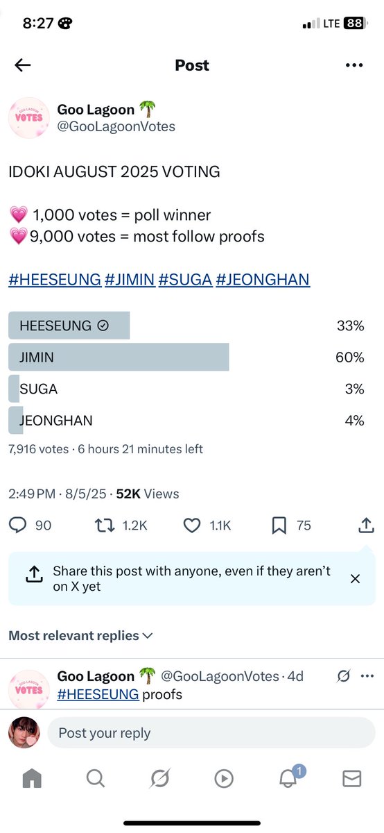 fullsunceo's tweet photo. @GooLagoonVotes done for #HEESUNG https://t.co/jCrmCtcHRB