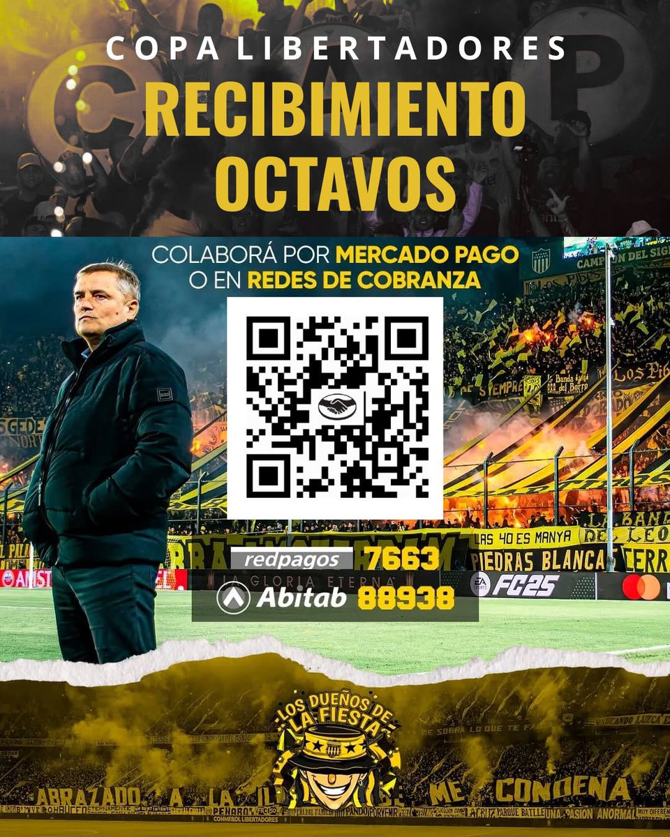 𝗩𝗲𝗼 𝘃𝗲𝗼.. 👀

Está frío para estar afuera🥶.. 
Vamos a aprovechar y a seguir dando cátedra 😉

Que sigan llorando y viendo a papá. Almuerzo, cena y ahora toca el postre 

𝗟𝗔 𝗙𝗜𝗘𝗦𝗧𝗔 𝗘𝗡 𝗗𝗢𝗦 𝗖𝗢𝗟𝗢𝗥𝗘𝗦 🟡⚫️

A colaborar todos que seguimos de gira. COPA