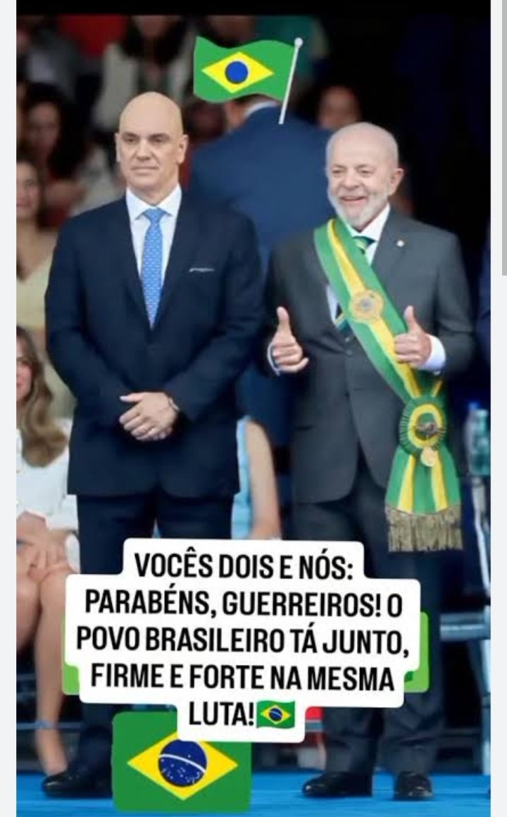 Dois guerreiros, defensores da democracia e soberania brasileira.
O BRASIL É SOBERANO 
SOBERANIA É INEGOCIÁVEL 
RESPEITA O BRASIL 🇧🇷