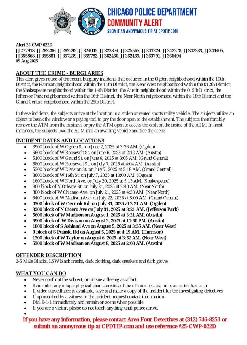 Tom Ahern (@tahern_) on Twitter photo BURGLARIES <a href="/Area3Detectives/">Chicago Police Area 3 Detective Division</a> <a href="/Area4Detectives/">Chicago Police Area 4 Detective Division</a> <a href="/Area5Detectives/">Chicago Police Area 5 Detective Division</a> CPDTIP.COM #ChicagoPolice BURGLARIES <a href="/Area3Detectives/">Chicago Police Area 3 Detective Division</a> <a href="/Area4Detectives/">Chicago Police Area 4 Detective Division</a> <a href="/Area5Detectives/">Chicago Police Area 5 Detective Division</a> CPDTIP.COM #ChicagoPolice