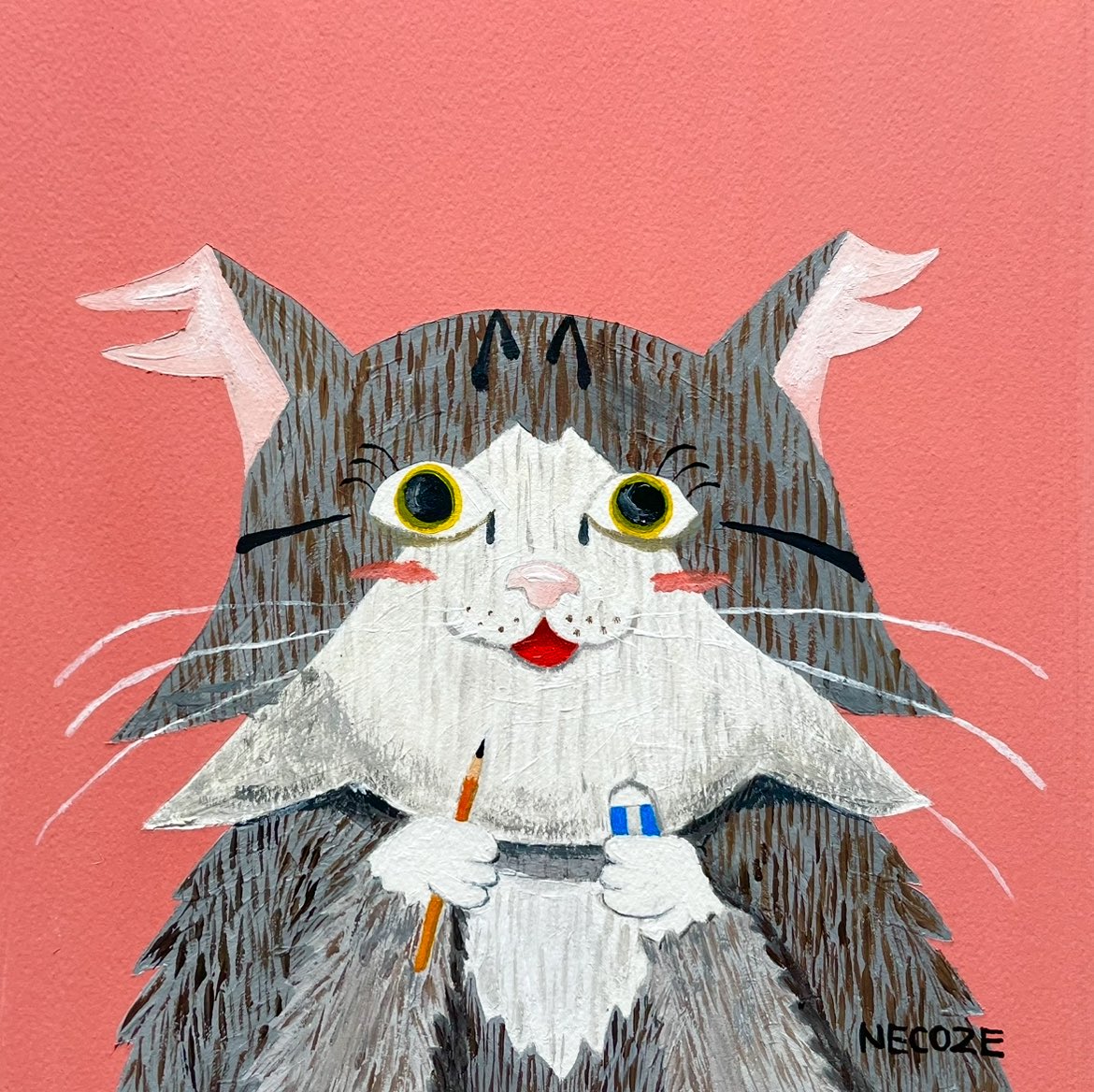 ❤猫好き(❁ᴗ͈ˬᴗ͈)　絵画　270×220 ✏️Updated Post ・ Artworks for the collaboration tapes