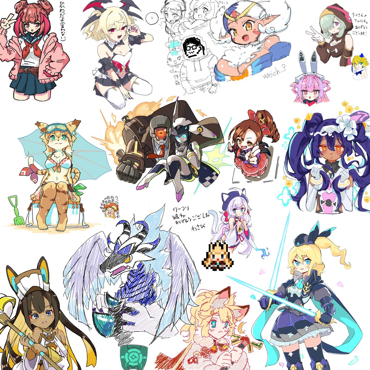 ワーフリ絵チャありがとうございました〜！
みんさんの愛がこもった1枚になってるのでぜひ観てください！
 #ワーフリ