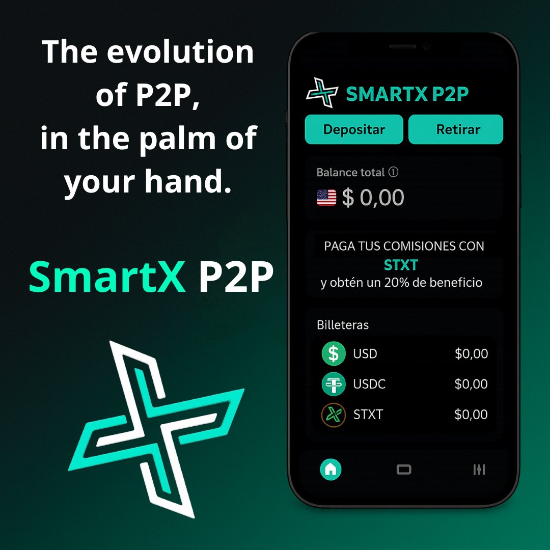 smartxp2p_'s tweet image. SMARTX P2P is coming soon.
Soon you’ll be able to buy, sell, and transfer USDT, USDC, and our STXT token with total speed, security, and anonymity thanks to STX PAY.
💡 Pay your fees with STXT and get 20% back
#SmartXP2P #STXT #CryptoWallet #Fintech #Blockchain #P2P #Defi #Crypto