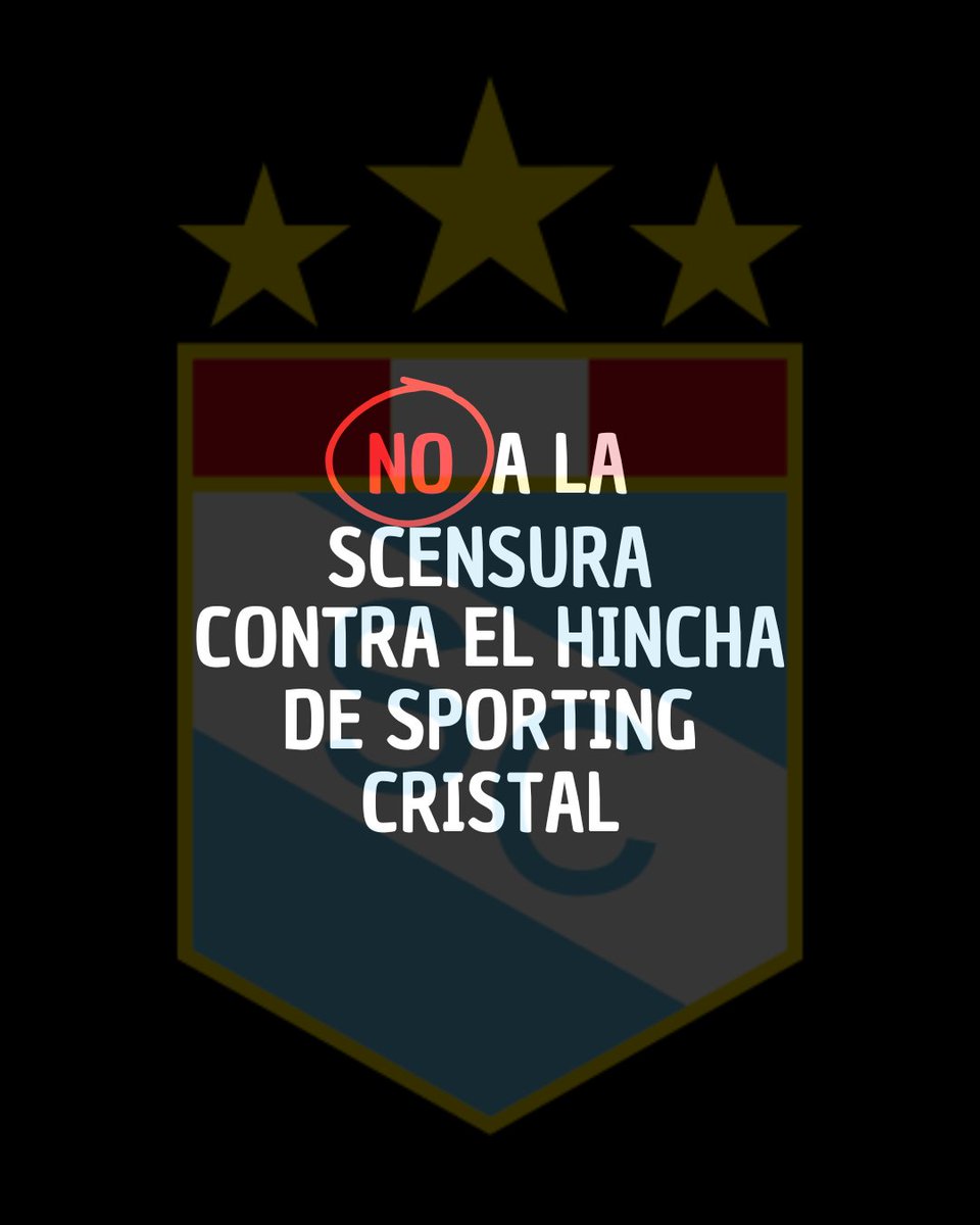 ClickbaitSC's tweet image. Nos sumamos al comunicado de @BSCervecero y rechazamos el intento de censura que busca @ClubSCristal contra los hinchas.