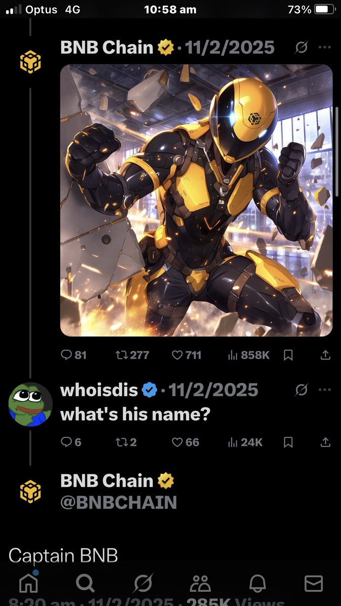 bull (@simeonbg123) on Twitter photo <a href="/gianinaskarlett/">Gigi | CTW 🇻🇪</a> Your best call will be CaptainBNB because it will do 500x-1K x. The mascot of the chain will explode today after 6 months of grind.
CA: 0x47A1EB0b825b73e6A14807BEaECAFef199d5477c <a href="/gianinaskarlett/">Gigi | CTW 🇻🇪</a> Your best call will be CaptainBNB because it will do 500x-1K x. The mascot of the chain will explode today after 6 months of grind.
CA: 0x47A1EB0b825b73e6A14807BEaECAFef199d5477c