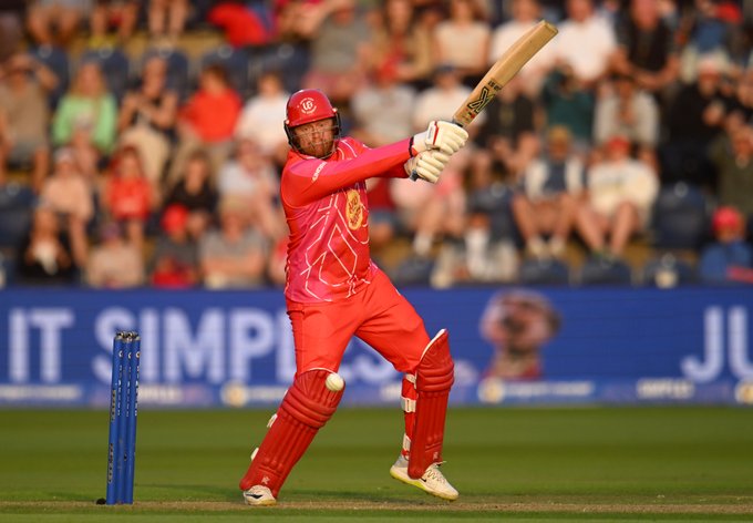 Jonny Bairstow of Welsh Fire bats during the The Hundred
©ECB Images