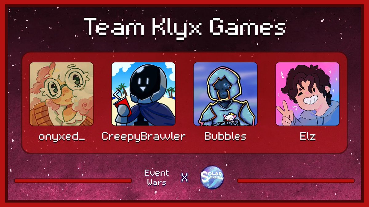 Alexis 🏳️⚧️ (@simplyalwxis) on Twitter photo Introducing the Klyx Games Representatives!
<a href="/onyxed_/">onyx :3</a> <a href="/CreepyBrawler_/">CreepyBrawler</a> <a href="/Elzlive_/">Elzlive</a> <a href="/BubbletheFriend/">BubblestheFriendly</a> Introducing the Klyx Games Representatives!
<a href="/onyxed_/">onyx :3</a> <a href="/CreepyBrawler_/">CreepyBrawler</a> <a href="/Elzlive_/">Elzlive</a> <a href="/BubbletheFriend/">BubblestheFriendly</a>