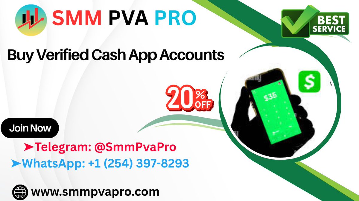 Kevin Wilson (@smmpvapro6) on Twitter photo Top Place To Buy Verified Cash App Accounts
VisitNow: smmpvapro.com/product/buy-ve…
If you want to more information just contact now.
24 Hours Reply/Contact
➤Email: smmpvapro@gmail.com
➤Telegram: @SmmPvaPro
➤WhatsApp: +1 (254) 397-8293 Top Place To Buy Verified Cash App Accounts
VisitNow: smmpvapro.com/product/buy-ve…
If you want to more information just contact now.
24 Hours Reply/Contact
➤Email: smmpvapro@gmail.com
➤Telegram: @SmmPvaPro
➤WhatsApp: +1 (254) 397-8293