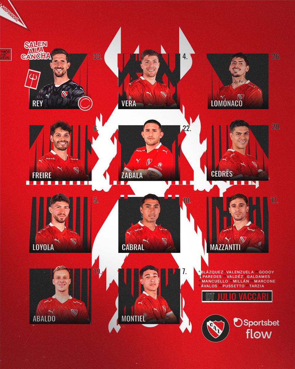 ⚽️ Independiente 🆚 River Plate
⌚️ 18:30
🖥️ TNT Sports
🏆 Torneo Clausura
🗓️ Fecha 4
🏟 Libertadores de América Enrique Bochini
⚖️  Nazareno Arasa
🏳️ 1 Miguel Savorani
🏳️ 2 Diego Bonfá
🔎 4 Juan Nebietti
🖥 VAR: Jorge Baliño
🕹️ AVAR: Javier Uziga