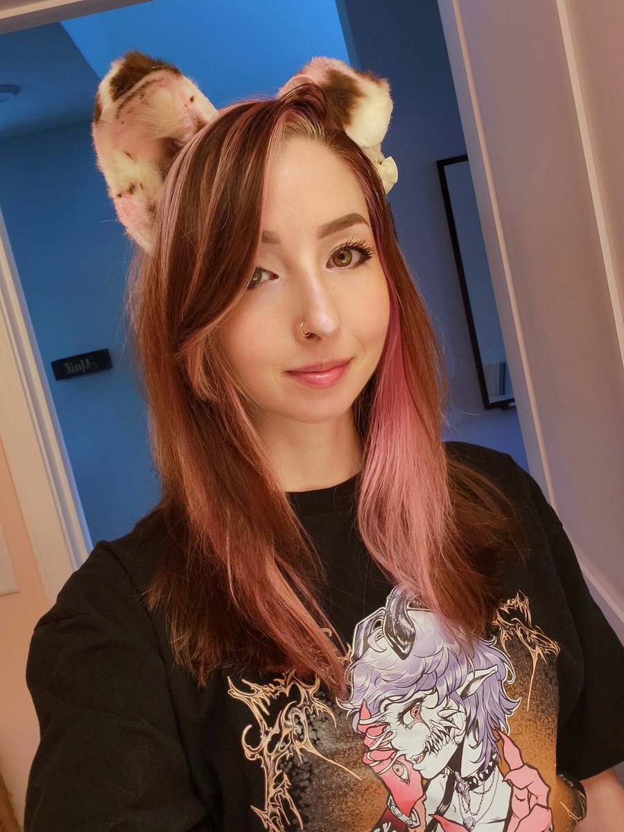 I like wearing my merch :3 also bark bark I guess or whatever