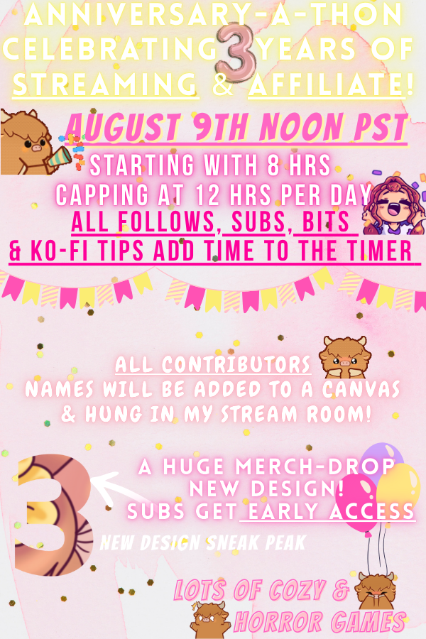 Another member of our amazing team is live now with a Subathon today! <a href="/Mama_Mj_/">MJ 💜</a> is live with her 3 year Twitch affiliate anniversary 

Any contribution and she will be adding time to her timer! Go and show her some love during her stream! twitch.tv/mama_mj