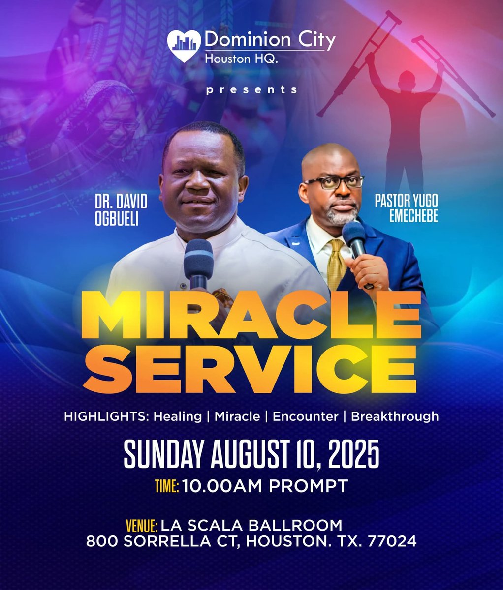 EmechebeUgonna's tweet photo. If you or your friends and family are in or around Houston there is a seismic shift coming your way tomorrow at Dominion City Houston HQ 

You do not want to miss it... https://t.co/hqPQ11A6lC