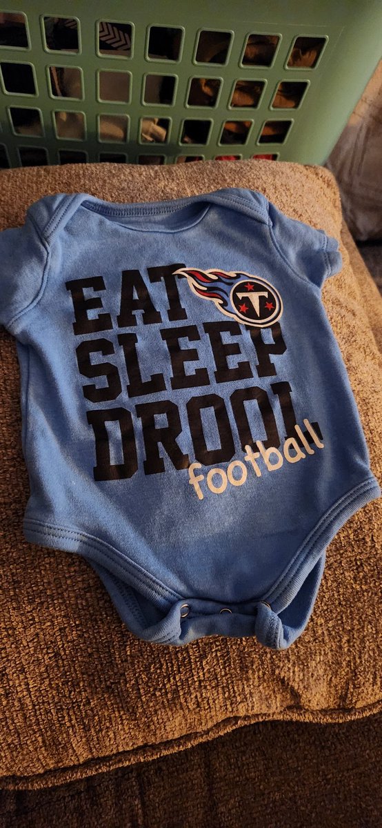 My wife and I went to a yard sale, looking for baby clothes for our twin boys today, and found this. We live in Germany, and this just feels like a sign that we will be having a good year. #TitanUp