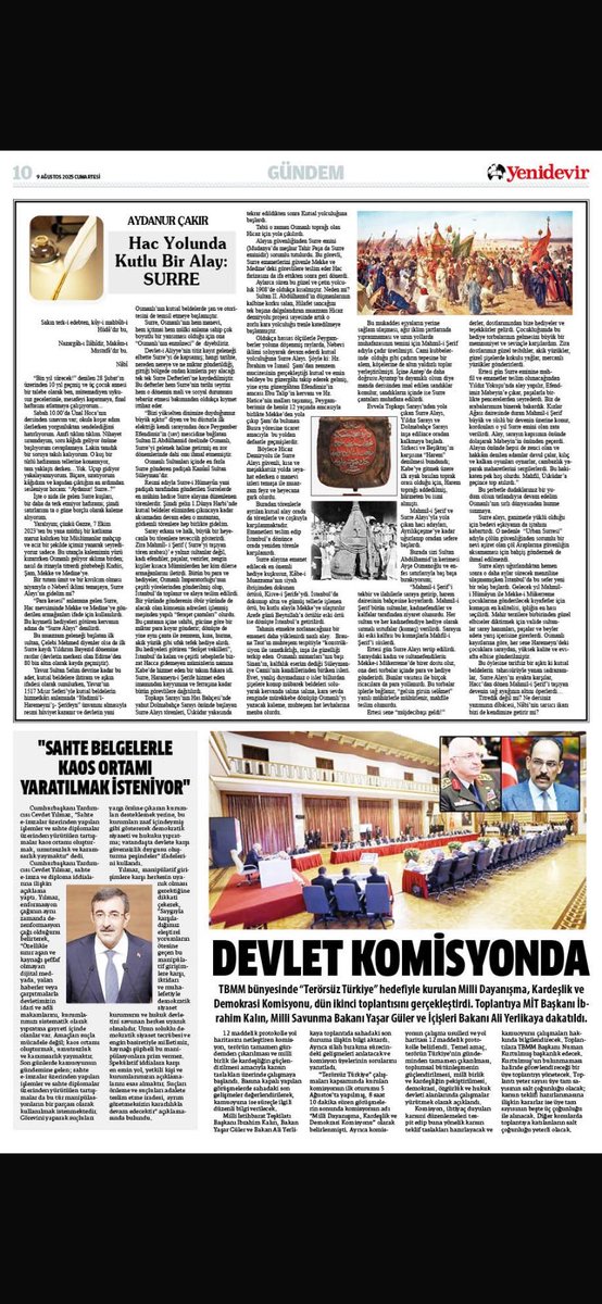 O isler billurdan şişelere konup mübarek beldeleri soluyarak kervanda salına salına, kara sevda renginde mürekkebe dönüşüp Osmanlı’yı yazacak kaleme, muhteşem hat levhalarına menba olurdu..

yenidevirgazetesi.com/kose-yazisi/26…