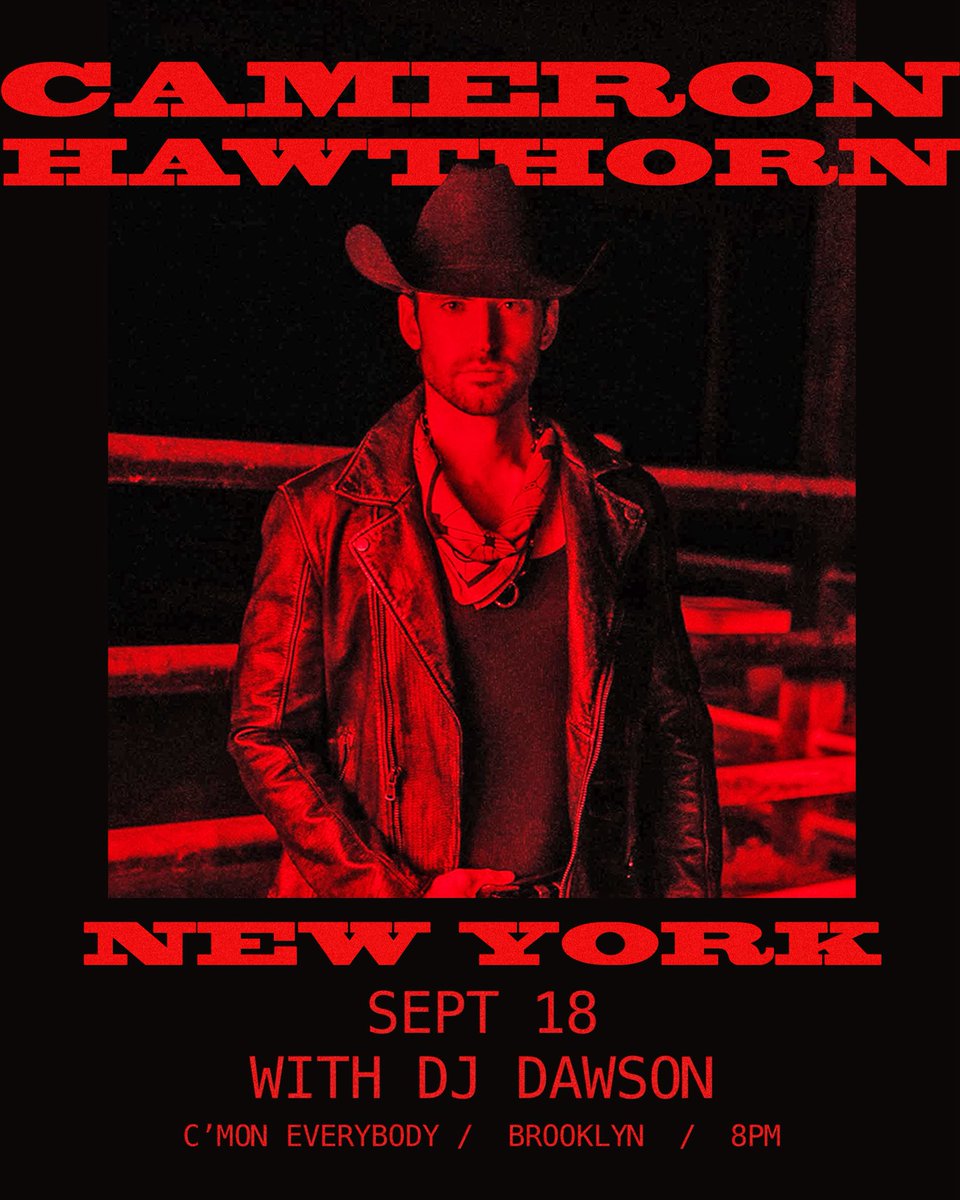 NEW YORK, it’s show time 💥 So pumped to be playing in Brooklyn on September 18 at <a href="/cmoneverybodybk/">C'mon Everybody</a>. Link for advanced tix coming soon!