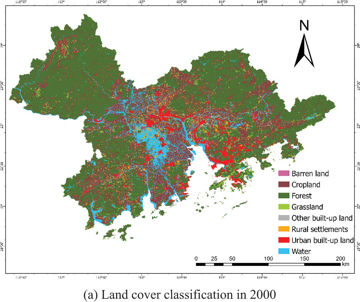 GsisOffice's tweet image. From 2000-2018, rapid #urbanization in the #Guangdong–#HongKong–#Macao Greater Bay Area caused major land-use changes😲! A new framework and a three-level #Bayesian hierarchical model were used to distinguish the impacts of driving factors on newly formed and well-developed urban…