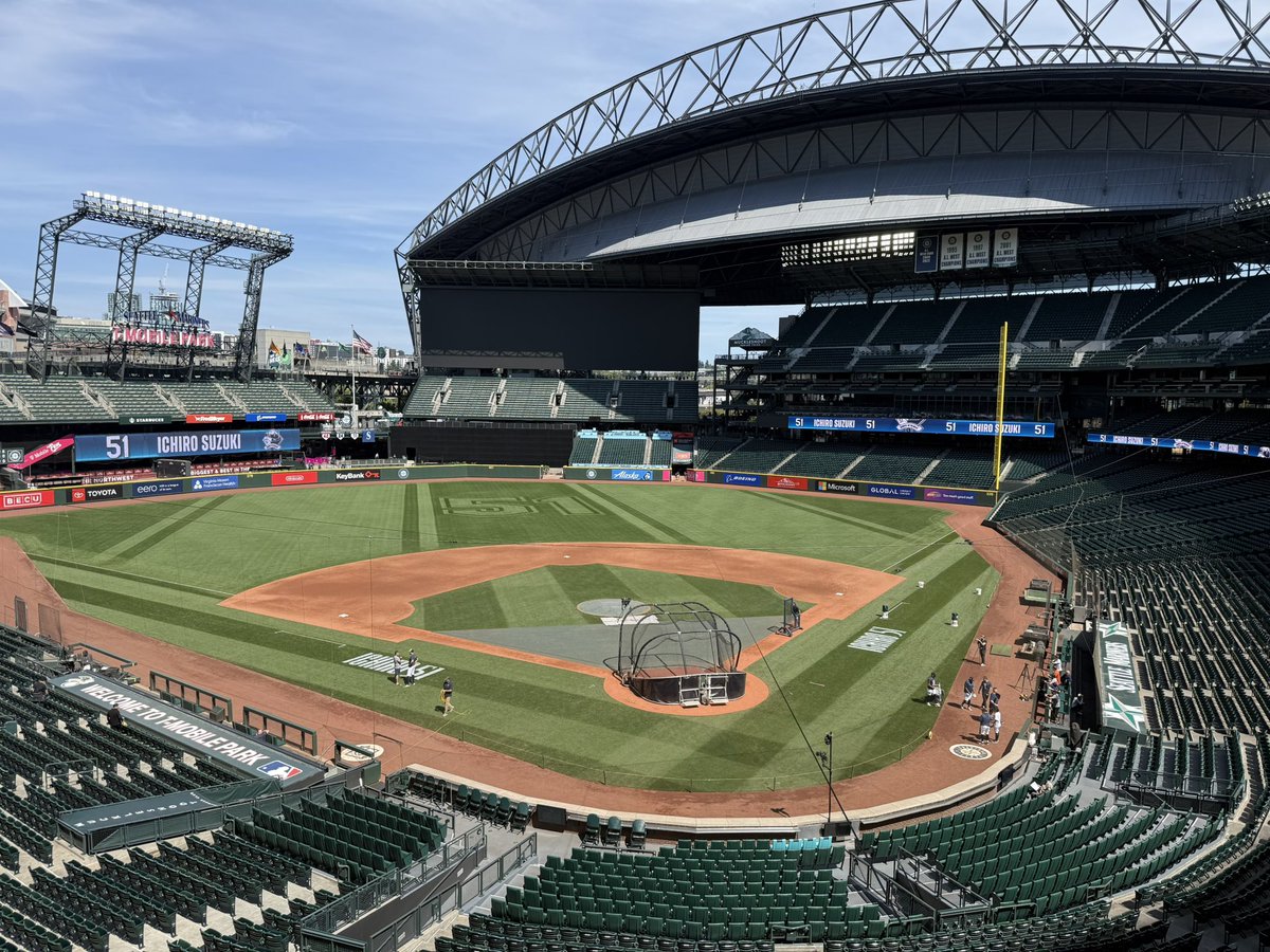 Kevin Martinez (@kevin_martinez) on Twitter photo You can already feel the vibes! Ichiro's number retirement ceremony will begin at 6pm! If you can't make it to the ballpark, watch on <a href="/ROOTSPORTS_NW/">ROOT SPORTS™ | NW</a> or listen on <a href="/SeattleSports/">Seattle Sports</a>. Can't wait! #GoMariners🔱 You can already feel the vibes! Ichiro's number retirement ceremony will begin at 6pm! If you can't make it to the ballpark, watch on <a href="/ROOTSPORTS_NW/">ROOT SPORTS™ | NW</a> or listen on <a href="/SeattleSports/">Seattle Sports</a>. Can't wait! #GoMariners🔱