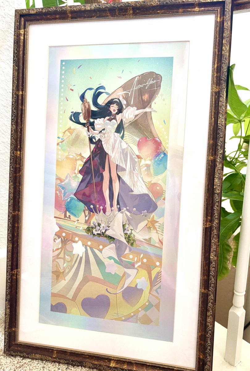 mollozhang's tweet image. A songbird showed up at my doorstep!! @ddengart graciously sent over his beautiful Astra piece, giant frame and all 🥺🎵