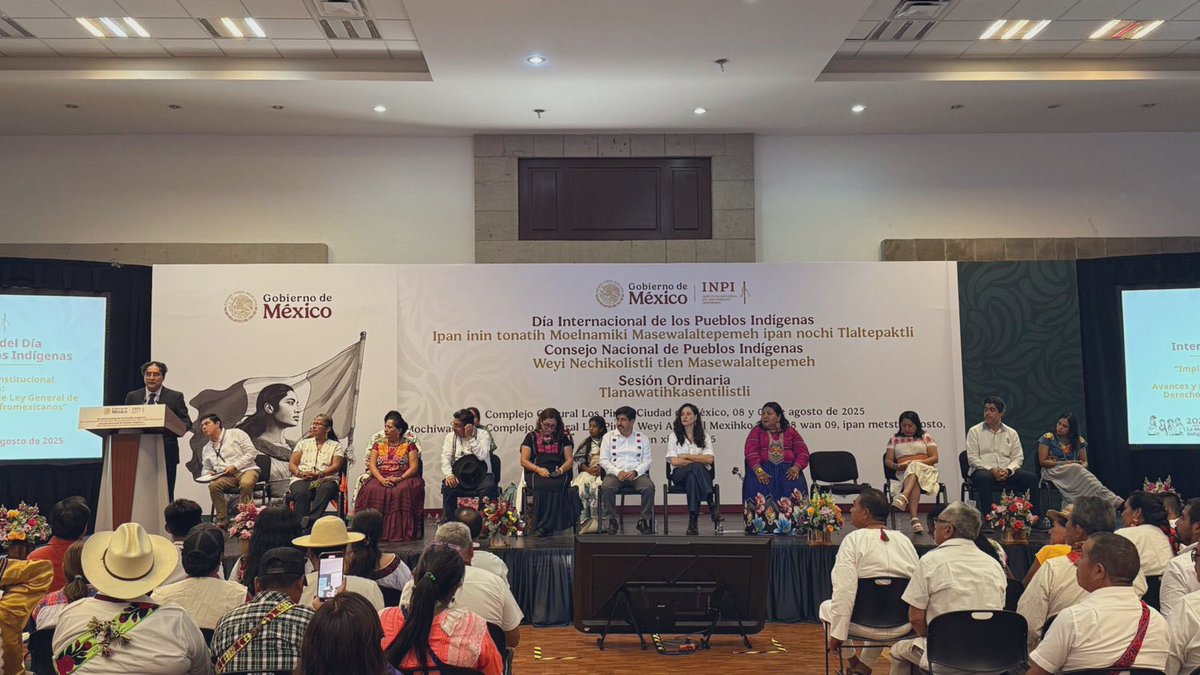 ONU-DH México (@onudhmexico) on Twitter photo Acompañamos en el acto conmemorativo del Día Internacional de los Pueblos Indígenas, junto con el <a href="/INPImx/">INPI</a>, <a href="/CONAPRED/">Conapred</a>, <a href="/SRE_mx/">Relaciones Exteriores</a>, <a href="/cultura_mx/">Secretaría de Cultura</a>, legisladoras y el Consejo Nacional de Pueblos Indígenas.
En el evento se presentaron los avances de la Ley General. Acompañamos en el acto conmemorativo del Día Internacional de los Pueblos Indígenas, junto con el <a href="/INPImx/">INPI</a>, <a href="/CONAPRED/">Conapred</a>, <a href="/SRE_mx/">Relaciones Exteriores</a>, <a href="/cultura_mx/">Secretaría de Cultura</a>, legisladoras y el Consejo Nacional de Pueblos Indígenas.
En el evento se presentaron los avances de la Ley General.