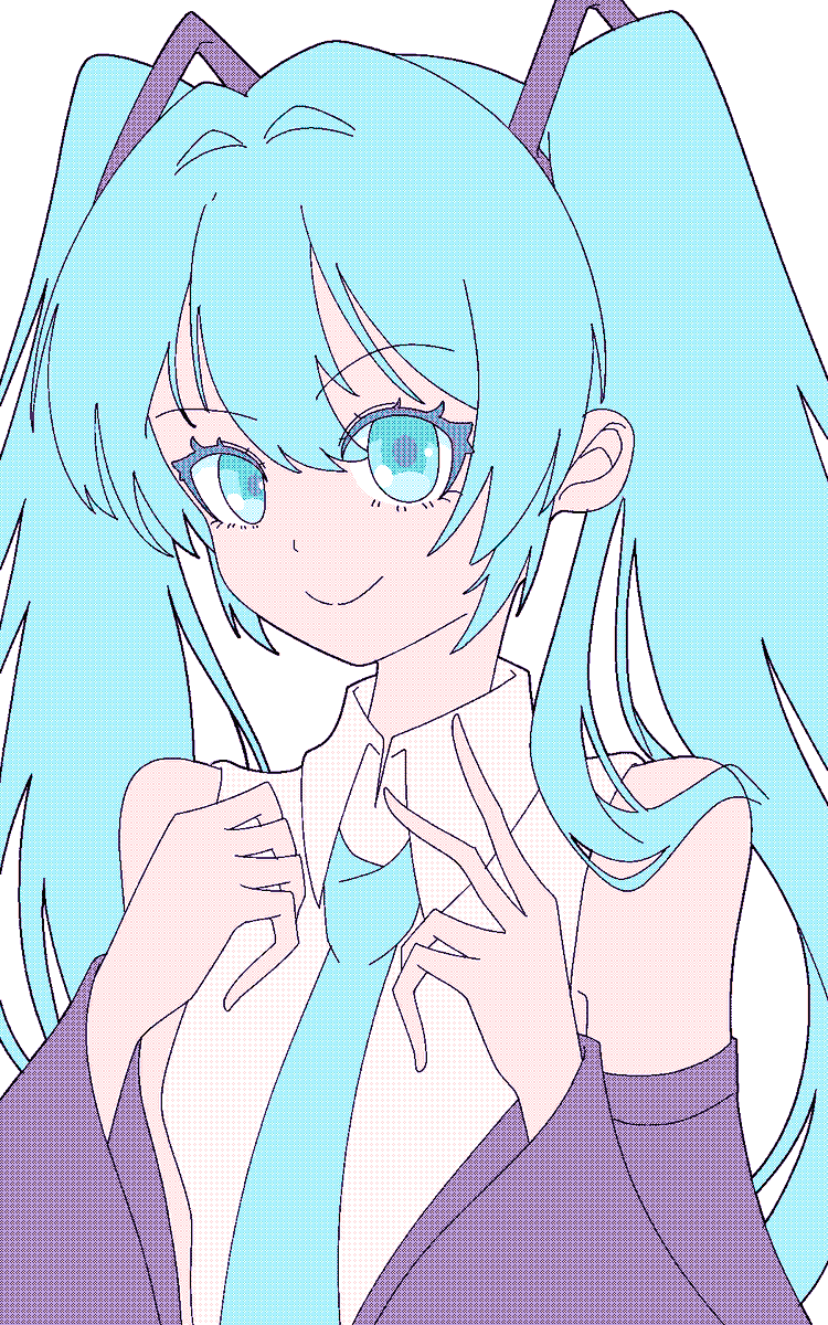 f2f2maru_2's tweet photo. うごメモっぽいかんじの初音ミクさん。 https://t.co/au920rbHGb