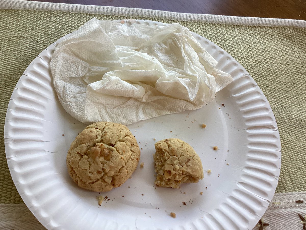 Funny thing happened. 🤨
Mommy was eating a chicken sandwich and then suddenly these 🍊appeared on her plate. 🤨😋
My old people love those cookies 🍊