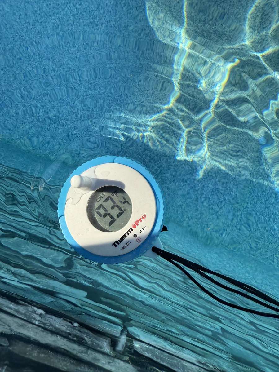 You know it’s August when your pool temp looks like this.