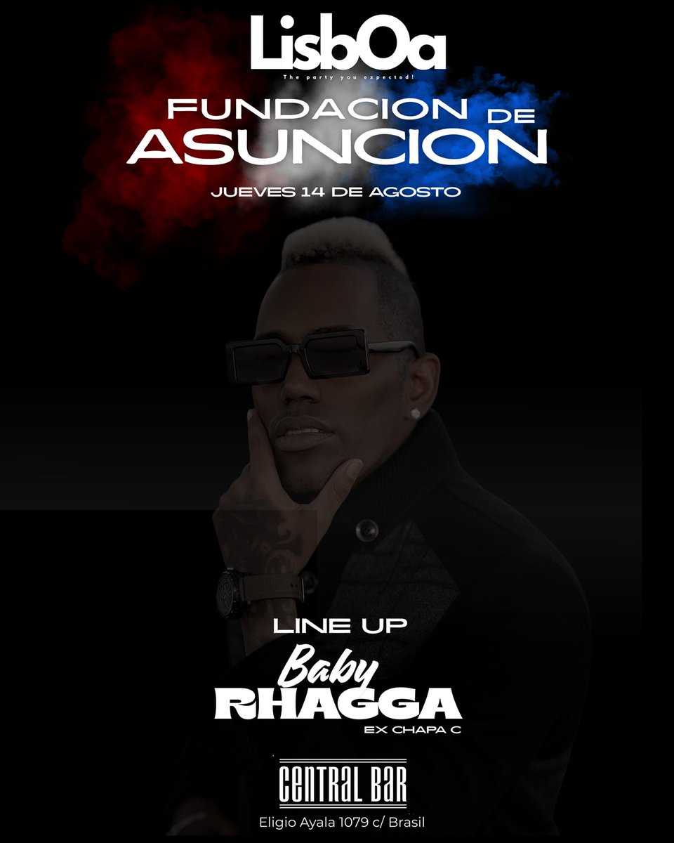 lisbopy's tweet image. LINE UP LISBOA🔥

BABY RHAGGA 🇨🇺 #ExChapaC
DJ SANZ 🇦🇷
BEDOYA DJ 🇵🇾
DIRTY DJ 🇵🇾

Jueves 14 Agosto (Víspera de Feriado) 
📍 @centralbarpy @zamapy_ 
📲 Reservas 0984 004709