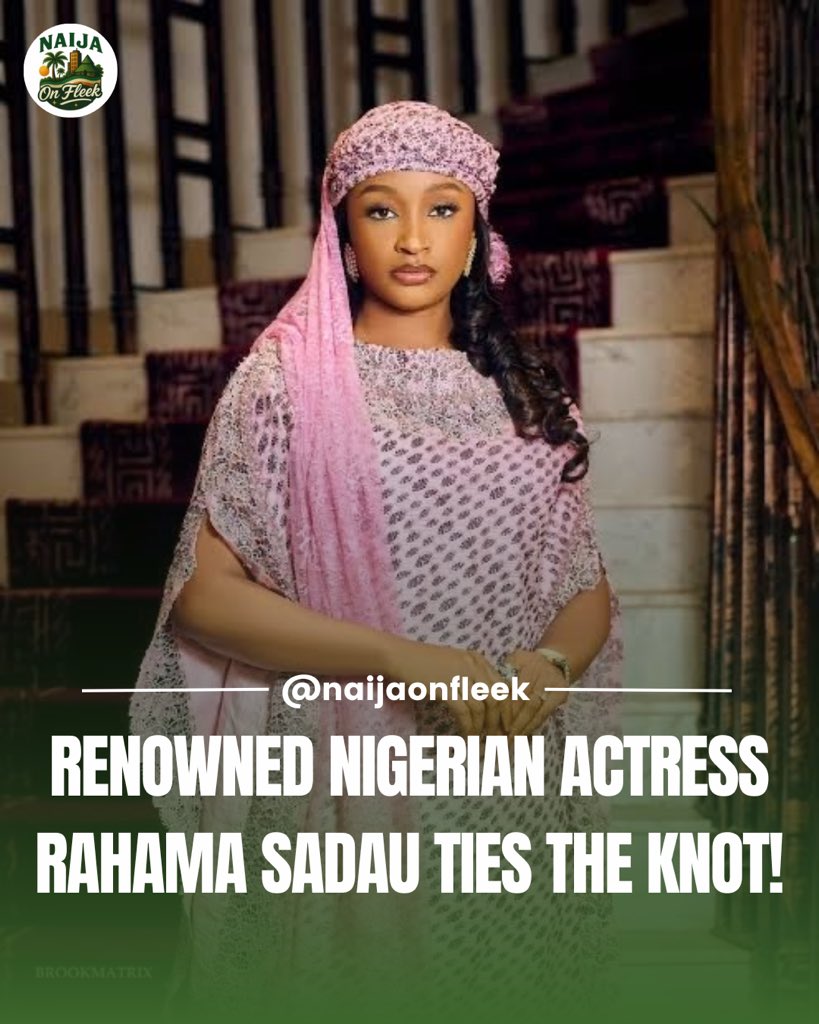 NaijaOnFleek (@naijaonfleek) on Twitter photo From blockbuster screens to the aisle — <a href="/Rahma_sadau/">Rahama Sadau ✨</a> is officially off the market! 🎉
The beloved Kannywood & Nollywood star just said “I do” in a beautiful ceremony that has fans buzzing nationwide! 🥰💍
Drop your congratulatory messages for the new bride in the comments 💌👇 From blockbuster screens to the aisle — <a href="/Rahma_sadau/">Rahama Sadau ✨</a> is officially off the market! 🎉
The beloved Kannywood & Nollywood star just said “I do” in a beautiful ceremony that has fans buzzing nationwide! 🥰💍
Drop your congratulatory messages for the new bride in the comments 💌👇