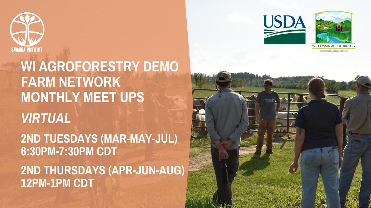 WI Agroforestry Demo Farm Network Monthly Meet Up
August 14 @ 1:00 pm
Virtual Event

The format of these monthly meetings will switch off every other month.
In March, May, July, September, and November, participants are encouraged to bring their “pesky problems” to the group to