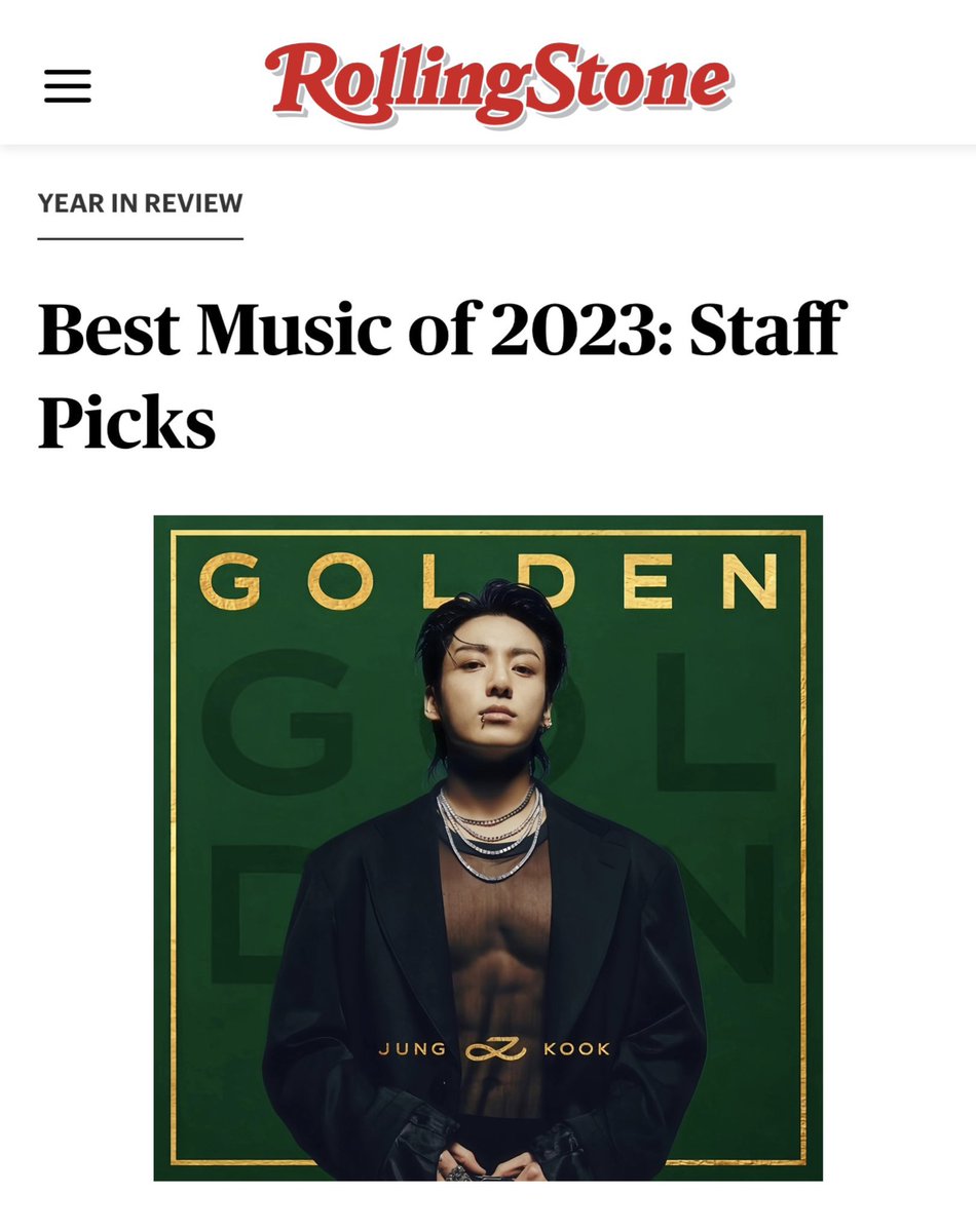 When you receive an honor and praise coming from unbiased professionals and music critics, it was always be more meaningful than a random biased fan’s opinion. 

Jungkook received that from the once respected Rolling Stone and that is something to be proud of.