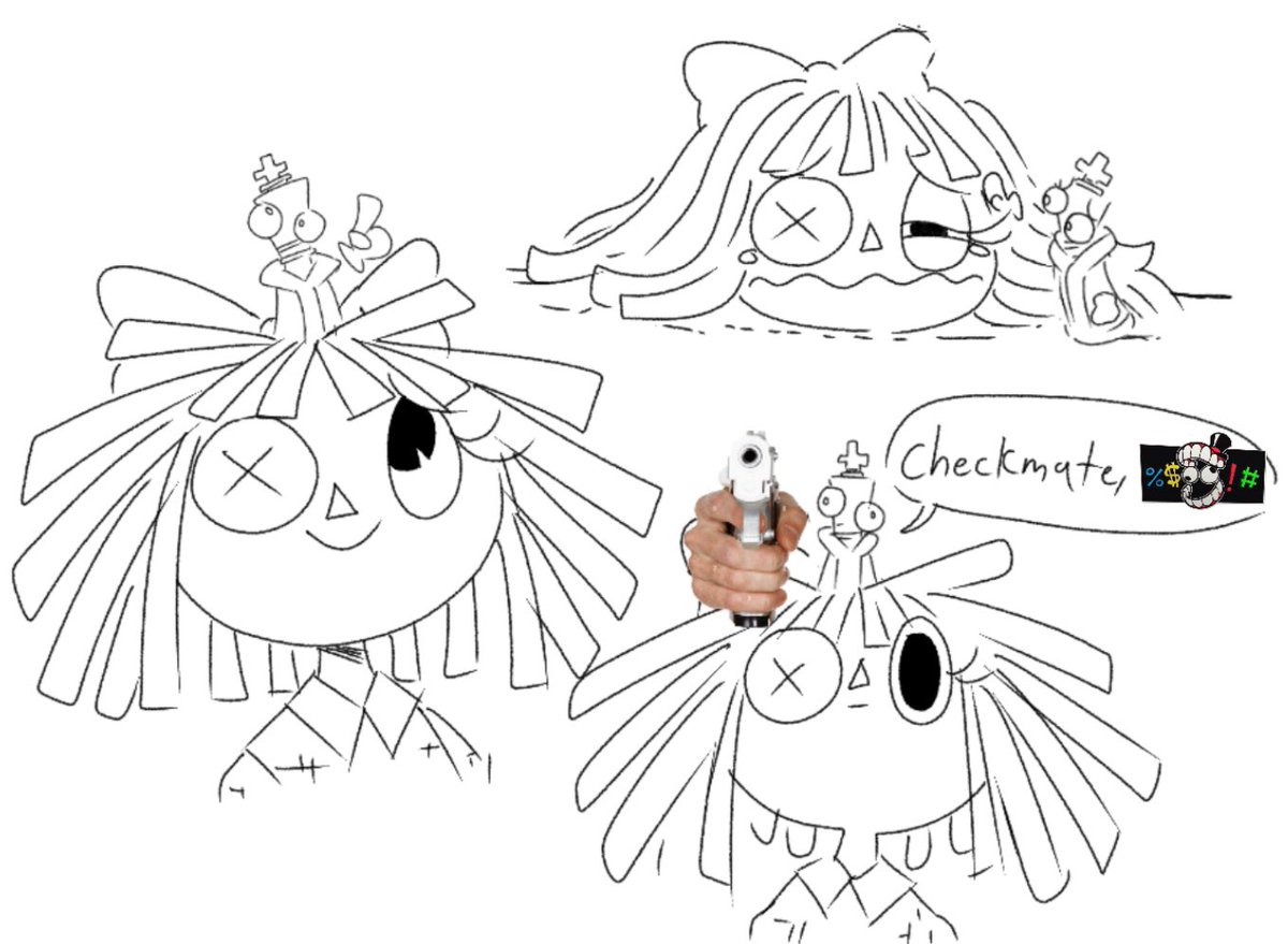 What if Kinger was like the size of an actual chess piece and Ragatha carried him around everywhere

#tadc #kinger #ragatha