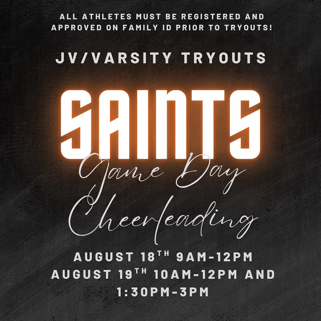 We are READY!!! Tryouts begin in 8 days! 🤩 Let’s get it!

But first make sure to be registered on Family ID!!