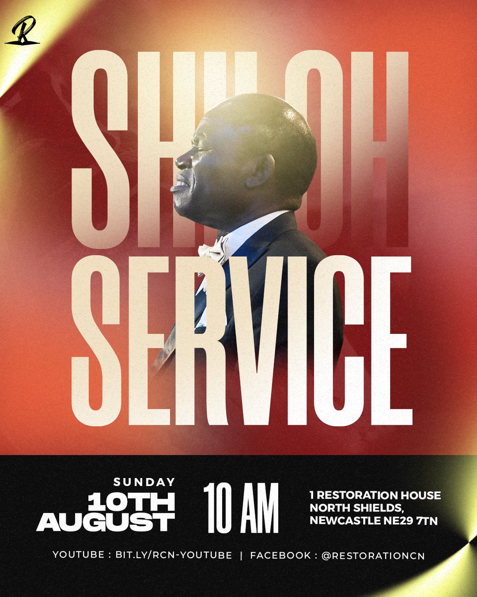 This Sunday, God is set to set you free from that long-standing legal or illegal oppression at a special deliverance service.
🗓️ 10th August 2025
⏰ 10am

Invite friends and family

1 Restoration House
North Shields, Newcastle 
NE29 7TN

YouTube : bit.ly/RCN-YOUTUBE