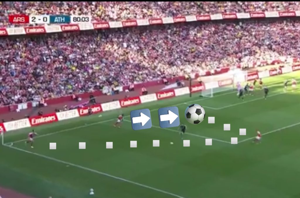 Nigel Winterburn bugged me on comms with this one.

Dec got the weight wrong of the pass, gave it away from the corner but recovered, fairs. Nige suggested the idea behind the corner was terrible.

Wrong. If the pass has more on it, we then play a first time ball back inside…